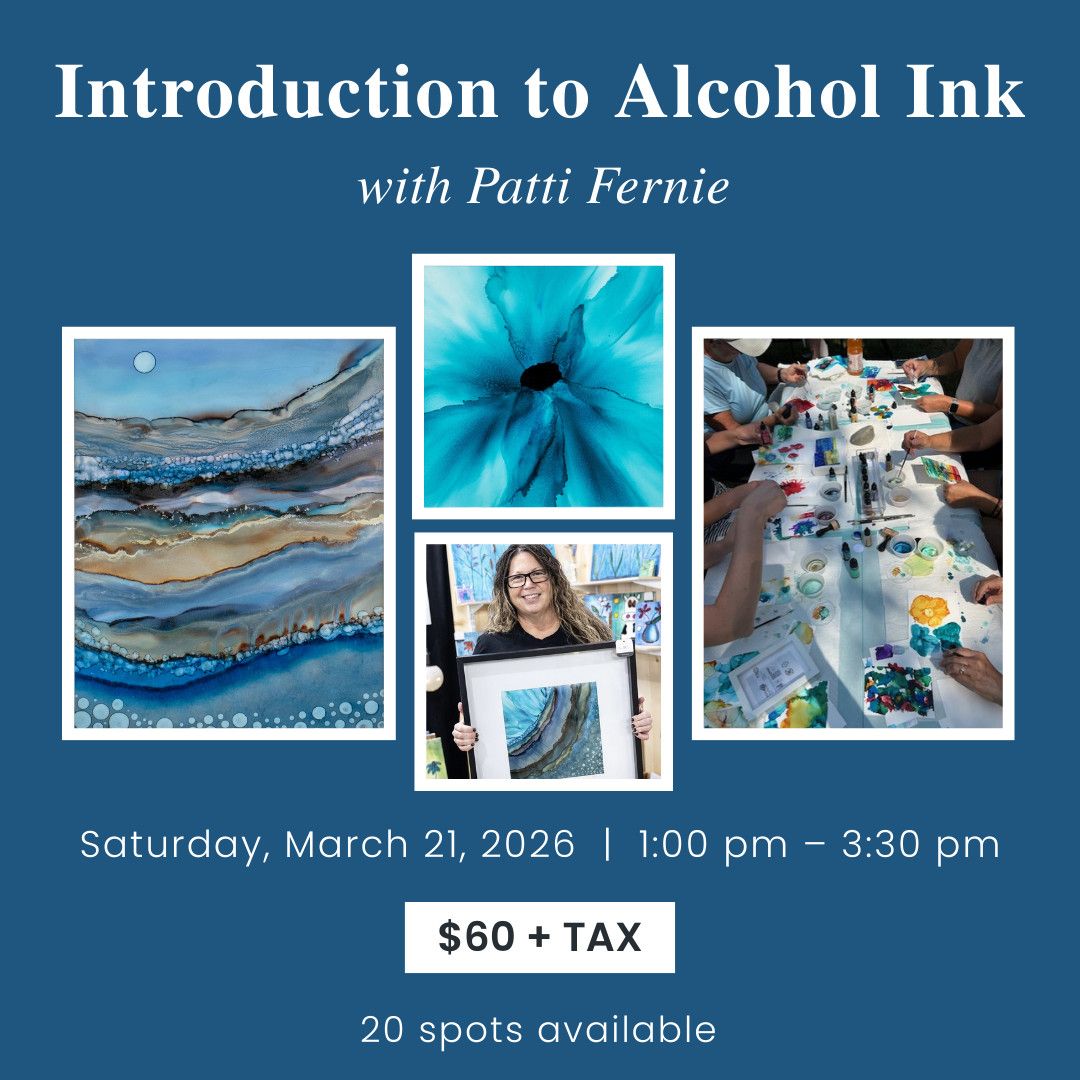 1 Day – Introduction to Alcohol Ink With Patti Fernie - March 21, 2026
