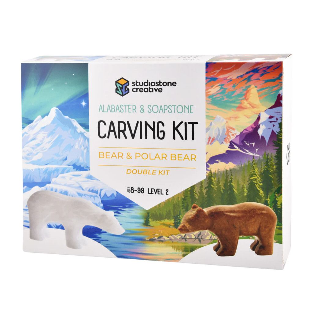Soapstone Carving Kit -  Bear &amp; Polar Bear **ND**
