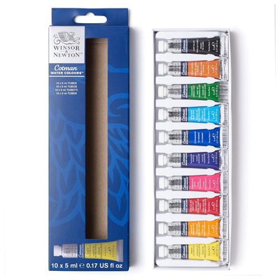 Winsor &amp; Newton Cotman Watercolour Set 10x5ml