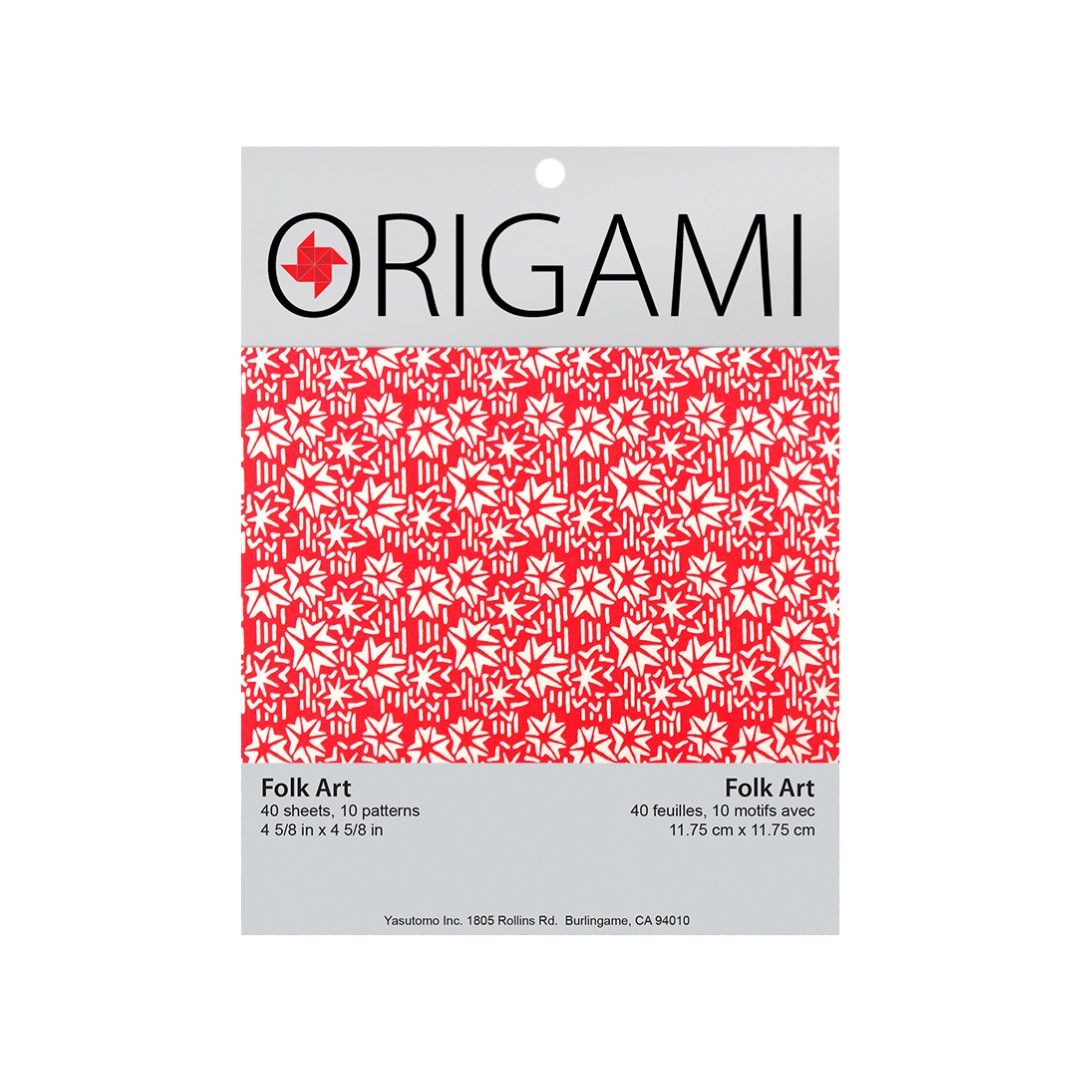 Origami Folk Art 10 Patterns 4 5/8" 40 Sheets
