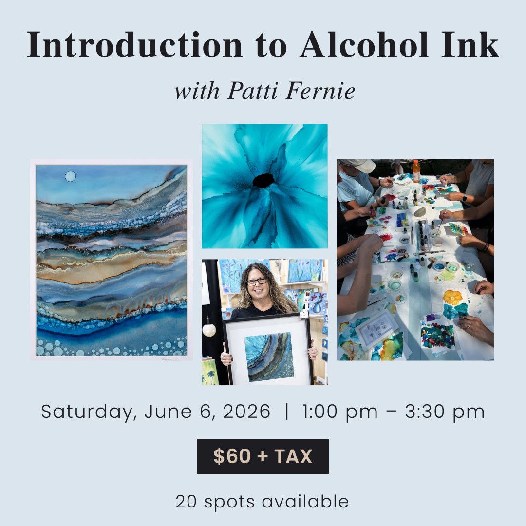 1 Day – Introduction to Alcohol Ink With Patti Fernie - June 6, 2026