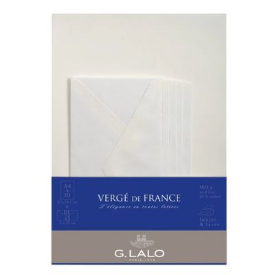 G. Lalo Verge De France A4 Ivory Sheets w/ Envelopes **ND**