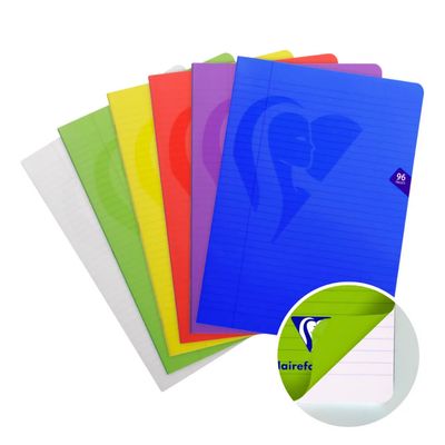 Clairefontaine Notebook Lined Polypro A4 Assorted Colours **ND**