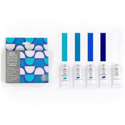 Winsor &amp; Newton Designer Gouache Seascape Colours Tube Set 5x14ml