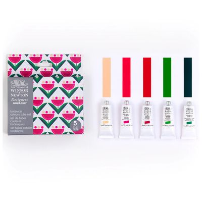 Winsor &amp; Newton Designer Gouache Botanical Colours Tube Set 5x14ml
