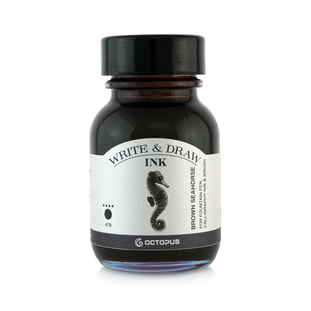 Octopus Write &amp; Draw Ink 50ml - Brown Seahorse