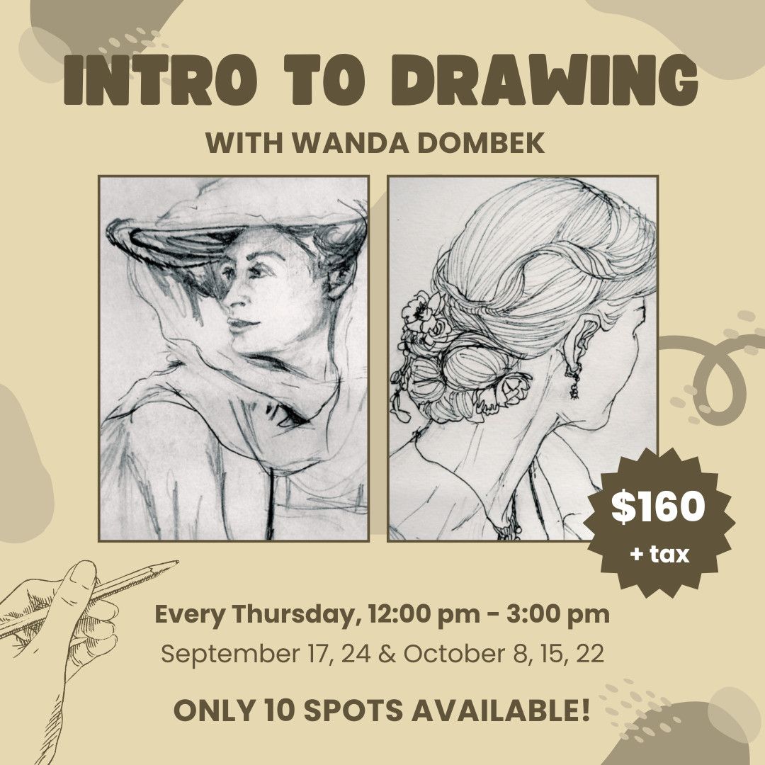 5 Sessions - Intro to Drawing with Wanda Dombek - September 17, 2026