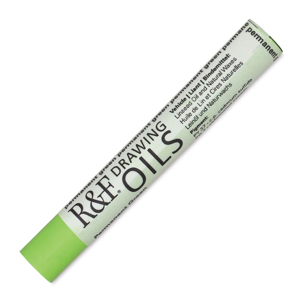 R&amp;F Drawing Oils Permanent Green 12ml