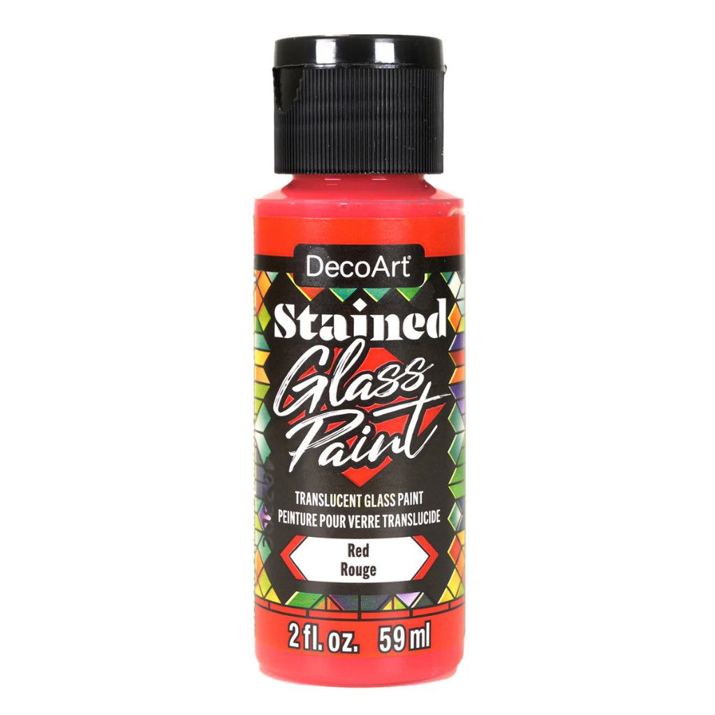 DecoArt Stained Translucent Glass Paint  2oz Red