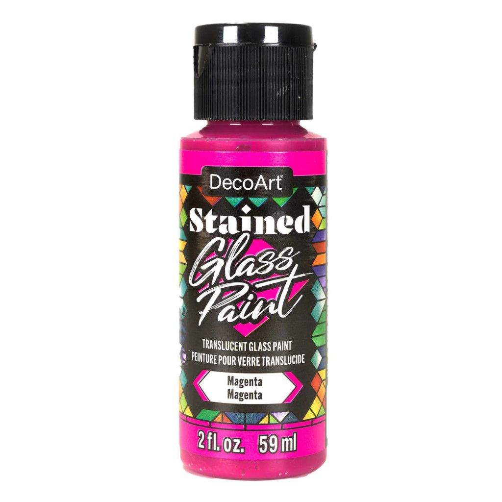 DecoArt Stained Translucent Glass Paint  2oz Magenta