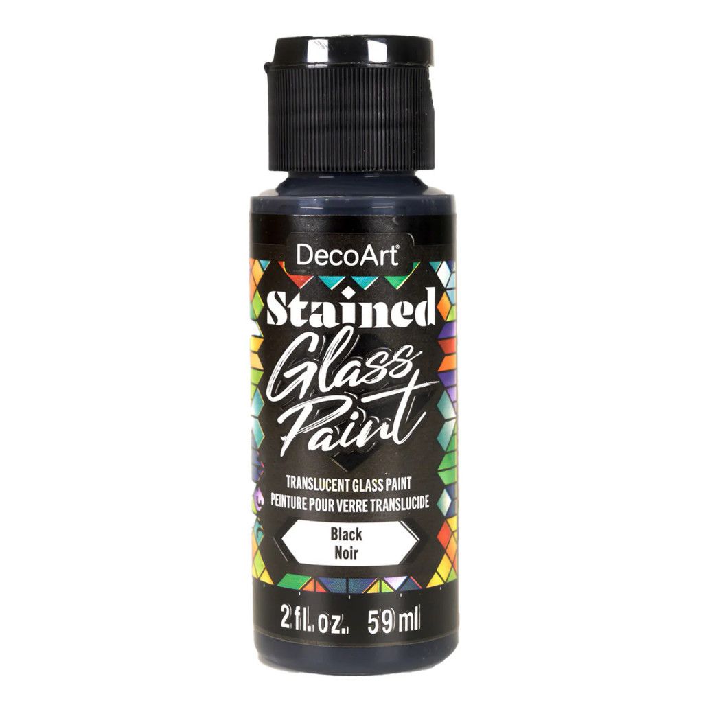 DecoArt Stained Translucent Glass Paint  2oz Black