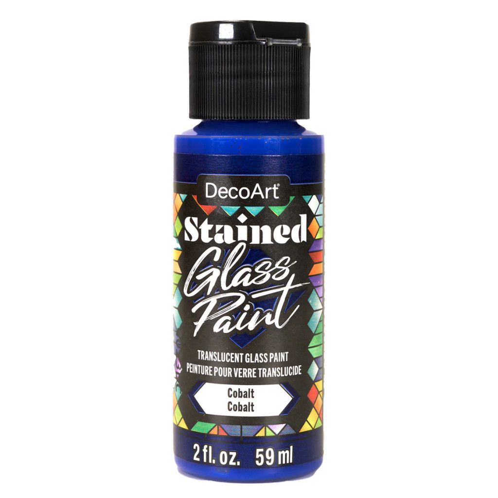 DecoArt Stained Translucent Glass Paint  2oz Cobalt
