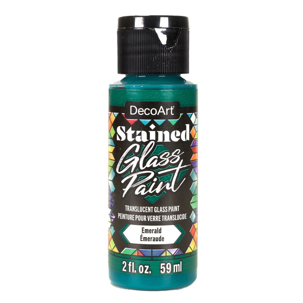 DecoArt Stained Translucent Glass Paint  2oz Emerald