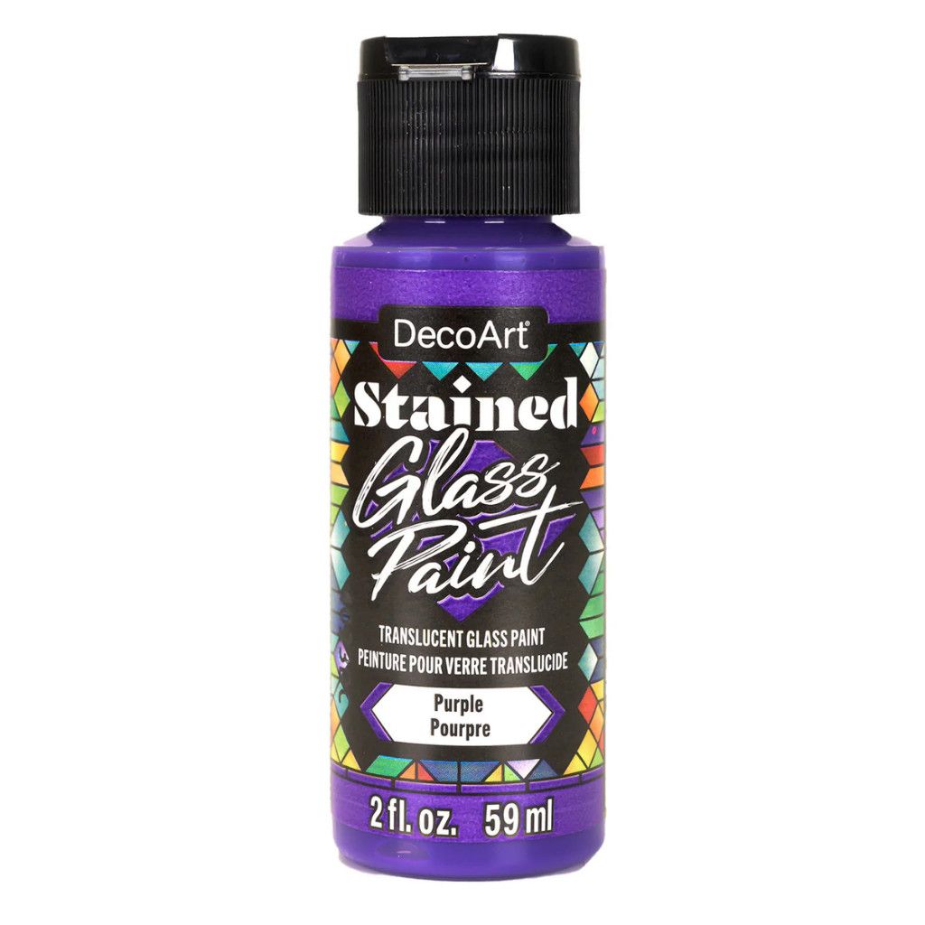 DecoArt Stained Translucent Glass Paint  2oz Purple