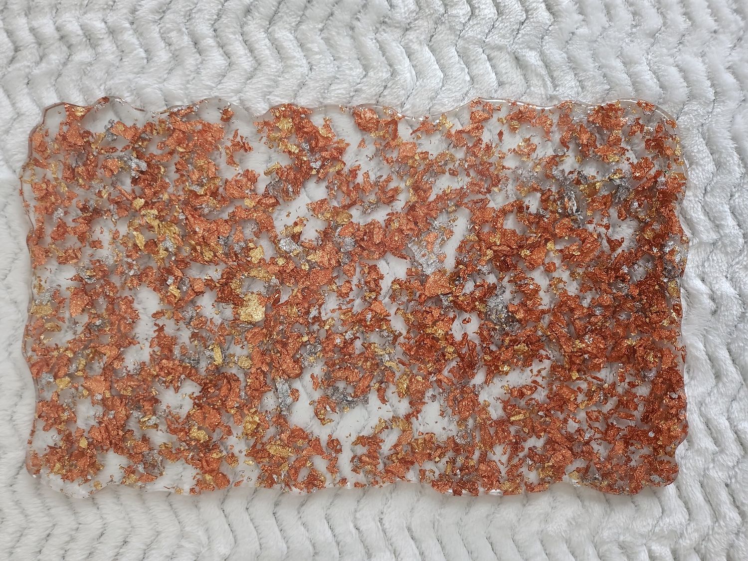 Gold SIlver and Pink Gold Flake Tray