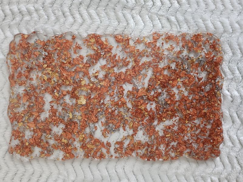 Gold SIlver and Pink Gold Flake Tray