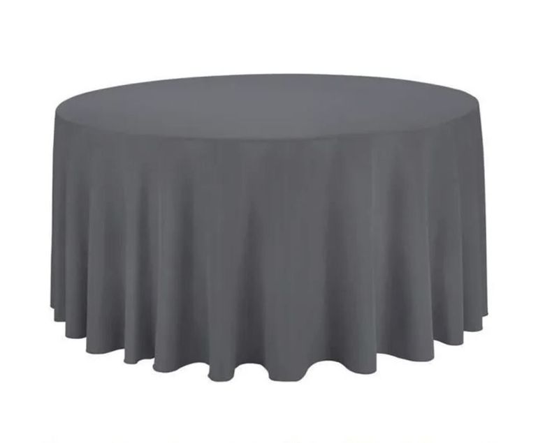 Nappe ronde GRIS FONCE 220cm