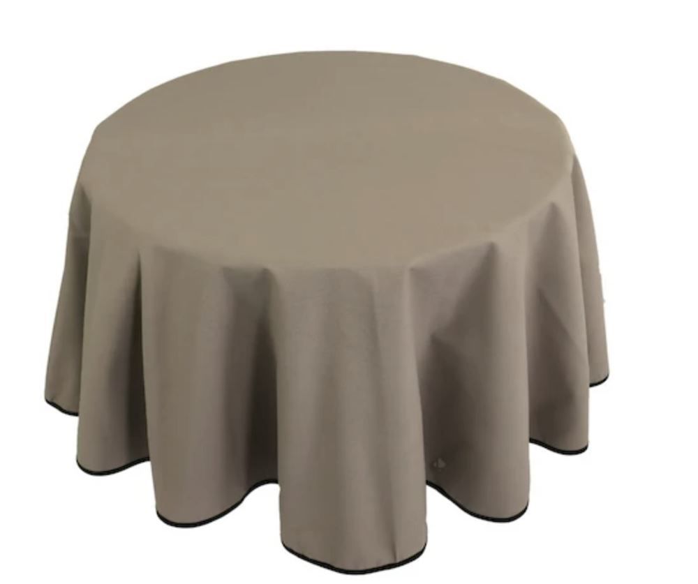 Nappe ronde TAUPE 220cm
