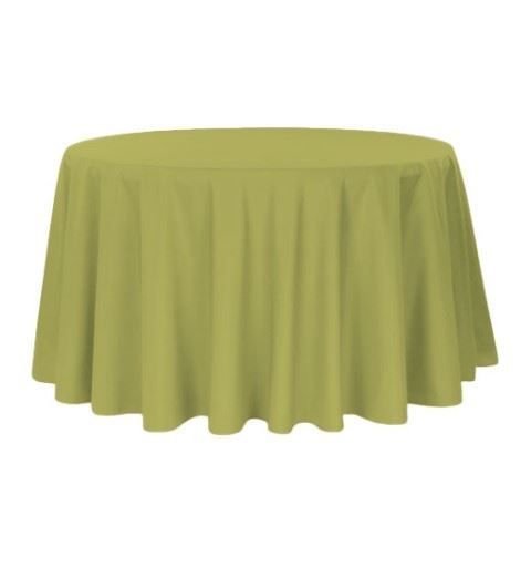 Nappe ronde VERT ANIS 220cm