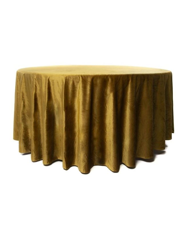 Nappe ronde OR en VELOUR 220cm