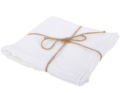 Serviette Gaze de coton BLANCHE Serviette Gaze de coton BLANCHE
