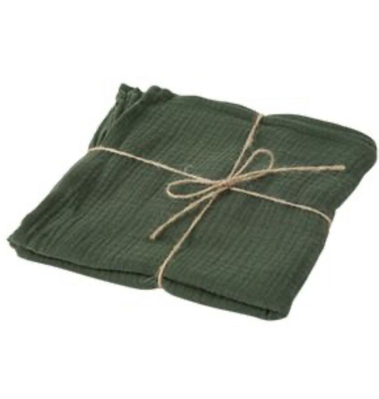 Serviette Gaze de coton VERT ANGLAIS