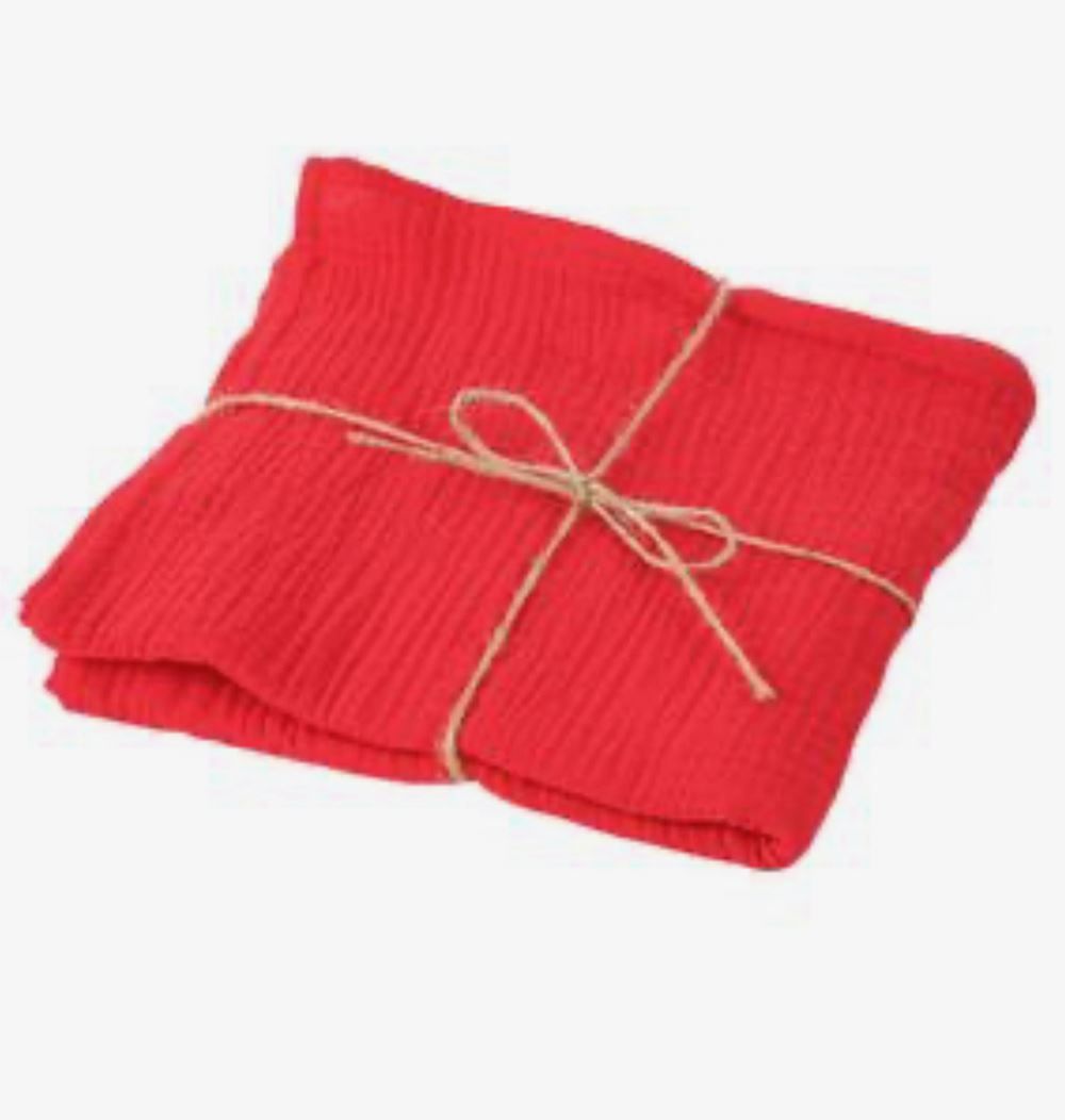 Serviette Gaze de coton ROUGE