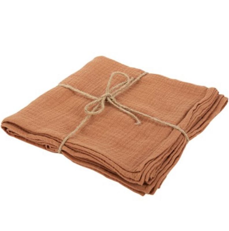 Serviette Gaze de coton TERRA COTTA