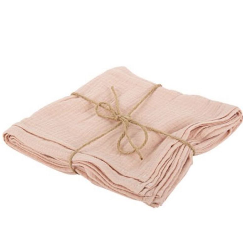 Serviette Gaze de coton VIEUX ROSE