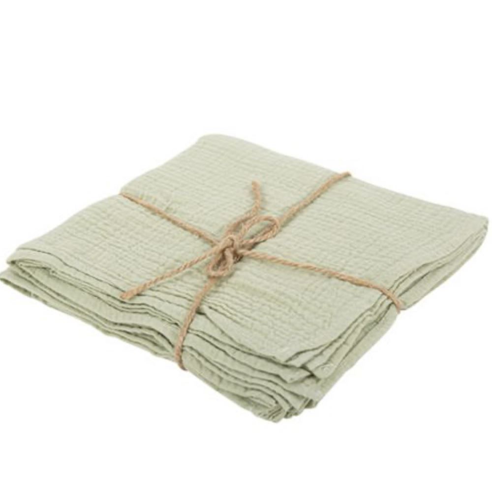Serviette Gaze de coton VERT SAUGE