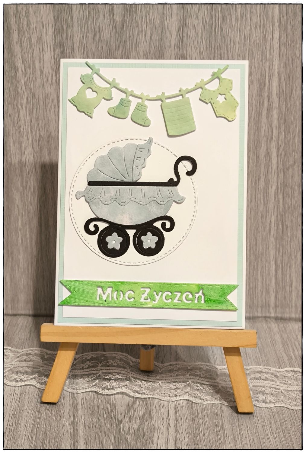 Kartka okolicznościowa&quot;Wózek pełen uśmiechów”