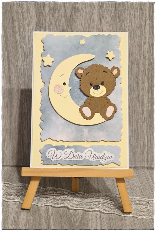 Kartka urodzinowa &quot;Księżycowy misio”