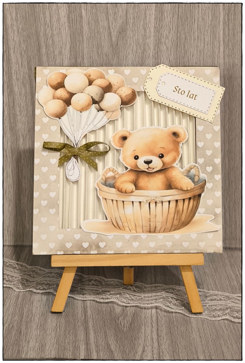 Kartka urodzinowa &quot;Wesoły misio”