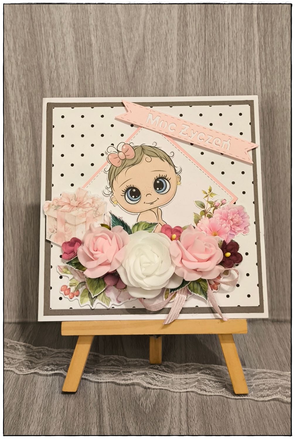 Kartka na roczek &quot;Kwiatowe marzenie”