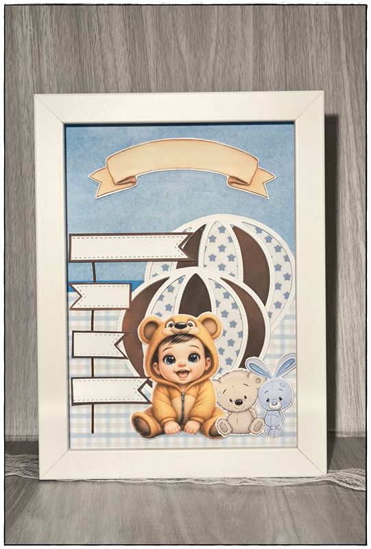 Metryczka chłopięca -"Wesoły miś"