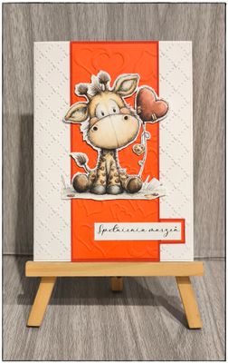 Kartka okolicznościowa "Sympatyczna żyrafka"