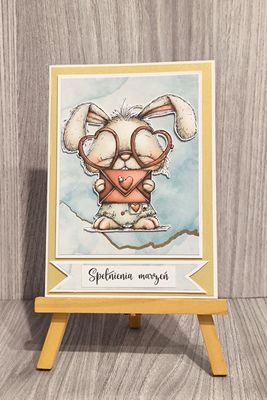 Kartka okolicznościowa "Love królik"