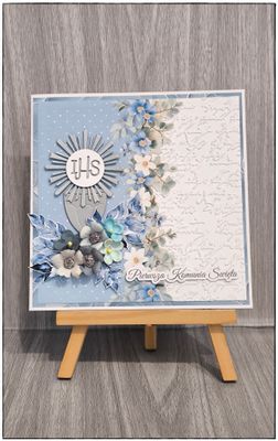 Kartka komunijna "Srebrny kielich"