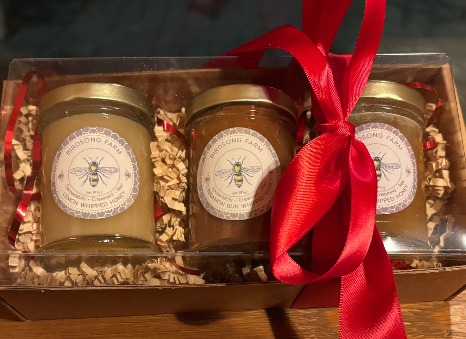 Whipped Honey Gift Sampler - Three 3 oz jars