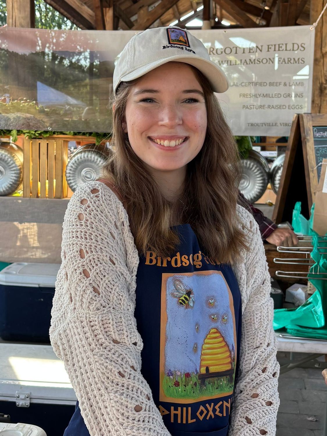 Birdsong Farm Navy Philoxenia Apron