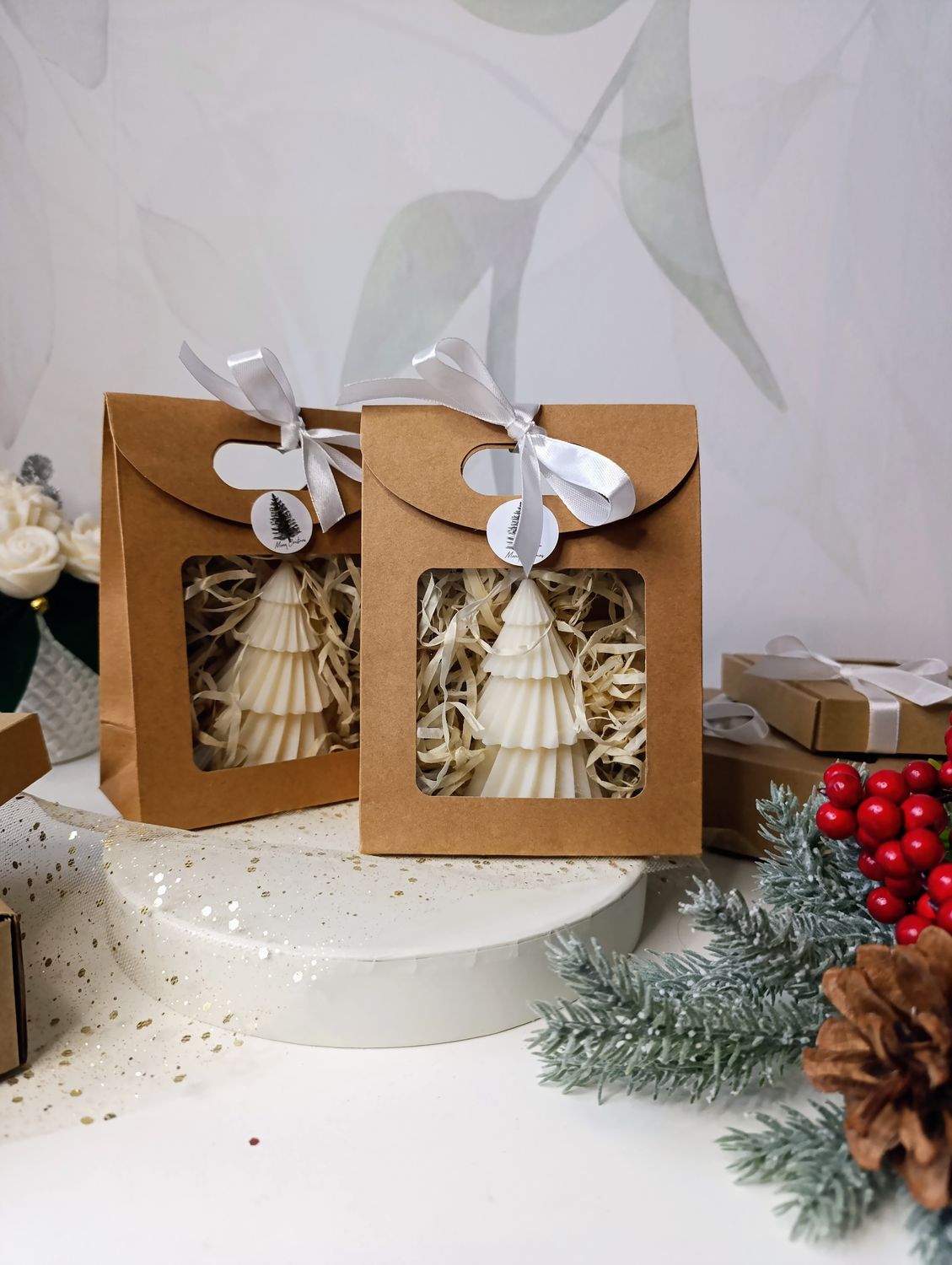 Świeca Sojowa Wolnostojąca &quot;Bożonarodzeniowa Choinka&quot;