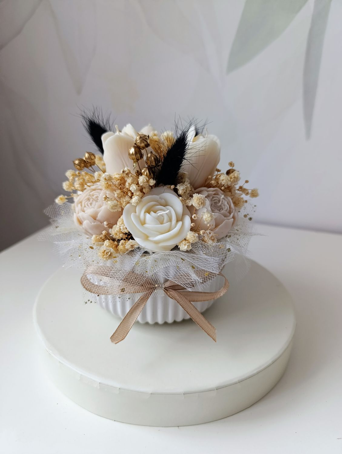 Candle Box Premium &quot;Królewska Elegancja&quot; – 240 g, Złoto-Czarny Akcent