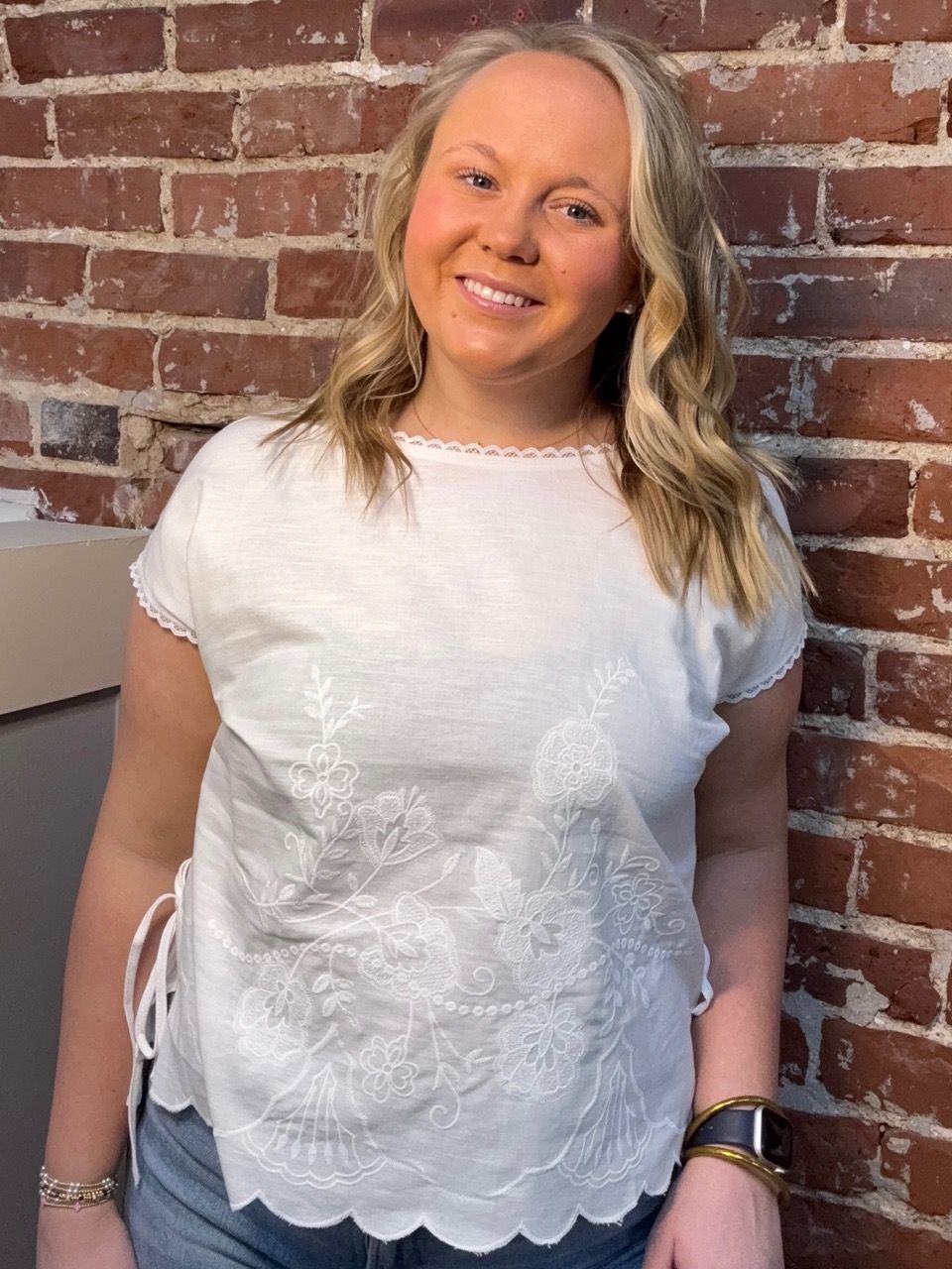 IVORY BLOOM LACE BLOUSE