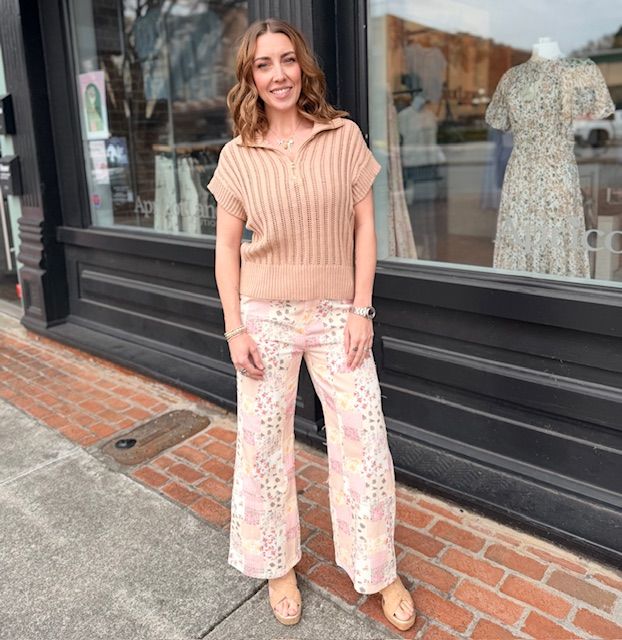 VINTAGE PASTEL FLORAL PATCHWORK WL PANT