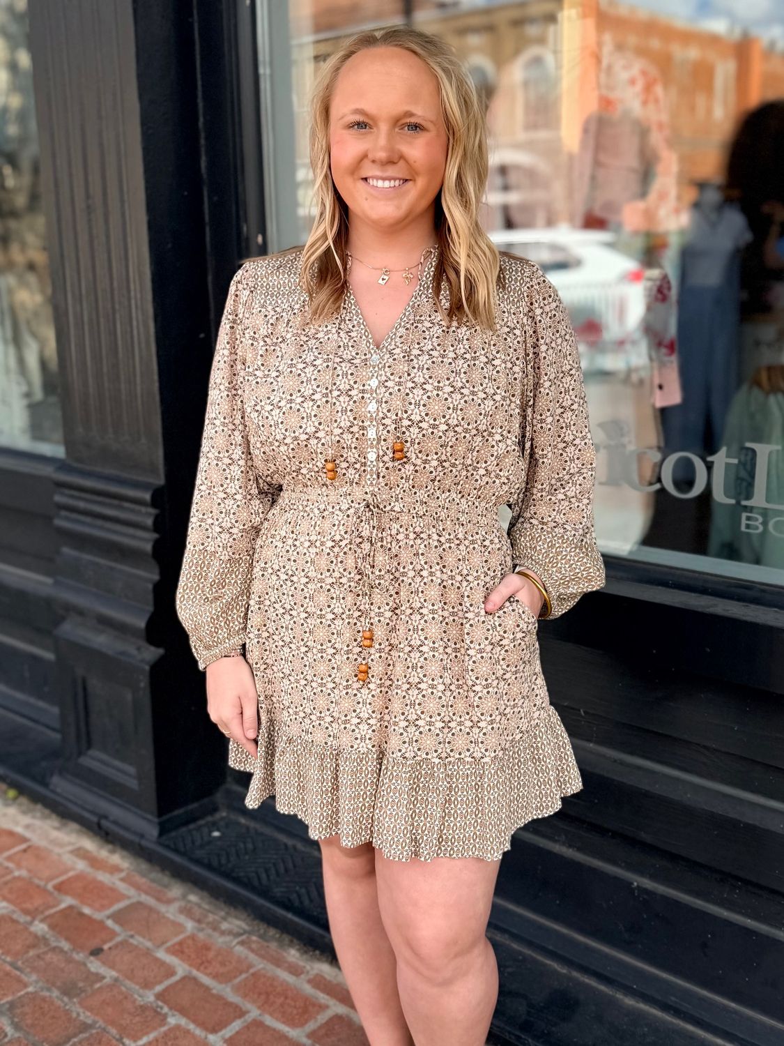 COCOA BLOOM BOHO MINI DRESS