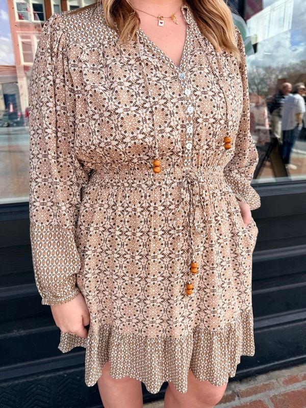 COCOA BLOOM BOHO MINI DRESS