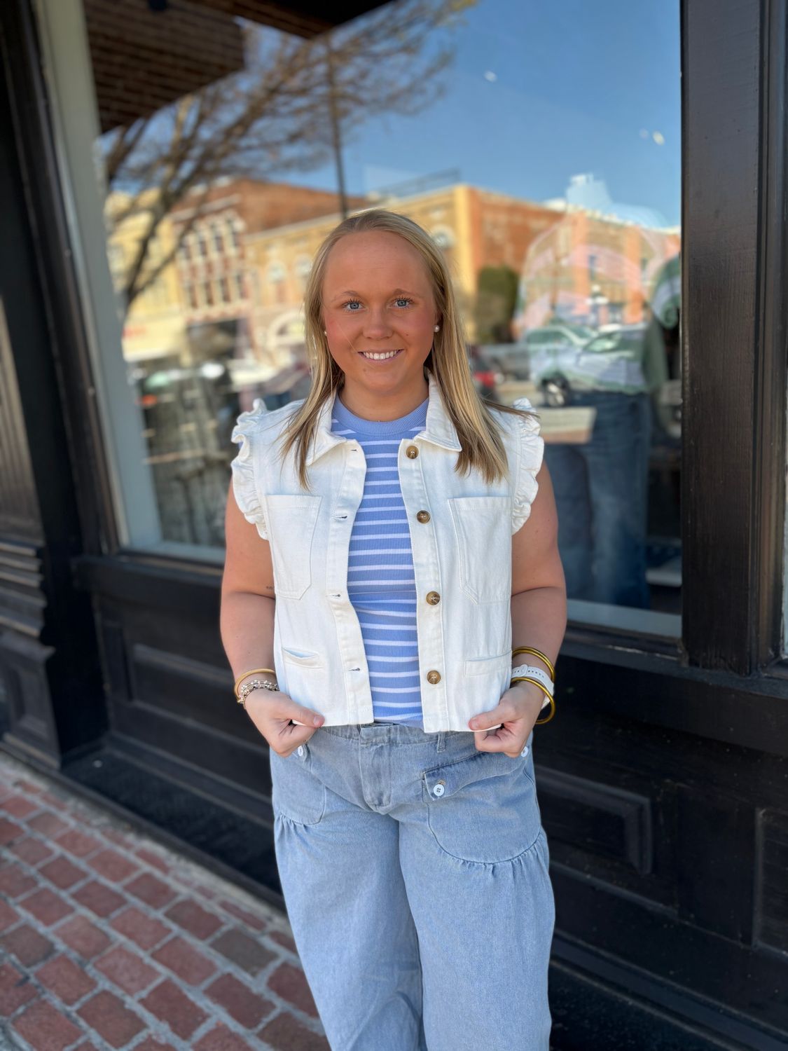 THE SLOANE RUFFLE UTILITY VEST