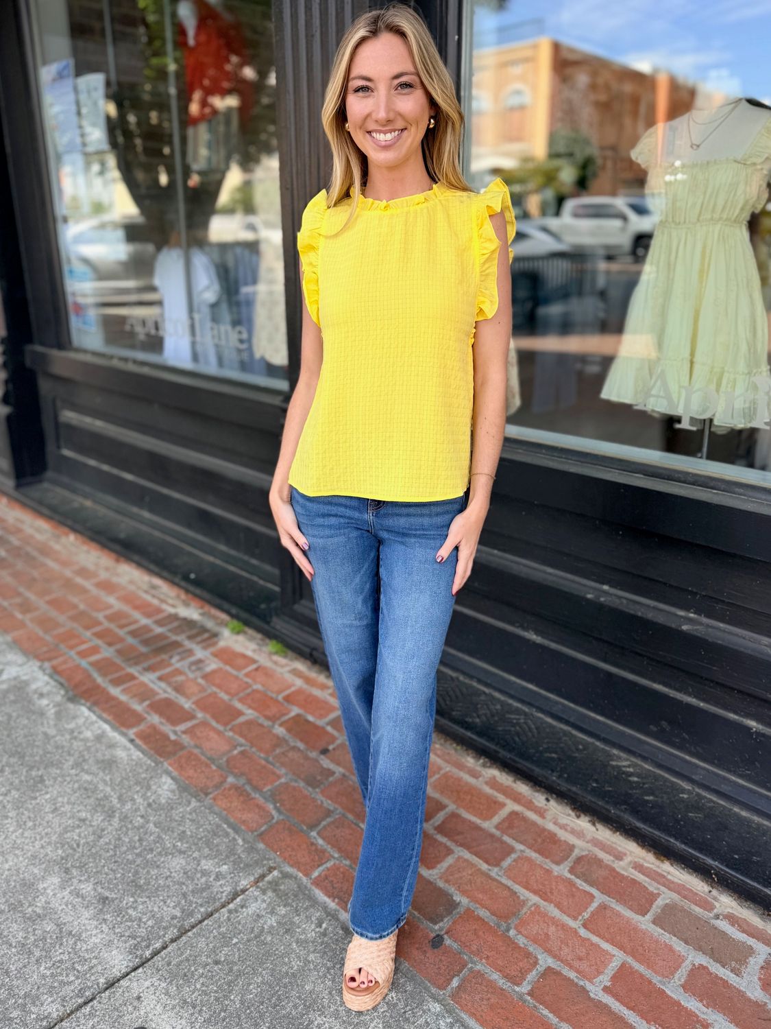 SUNSHINE + RUFFLES BLOUSE