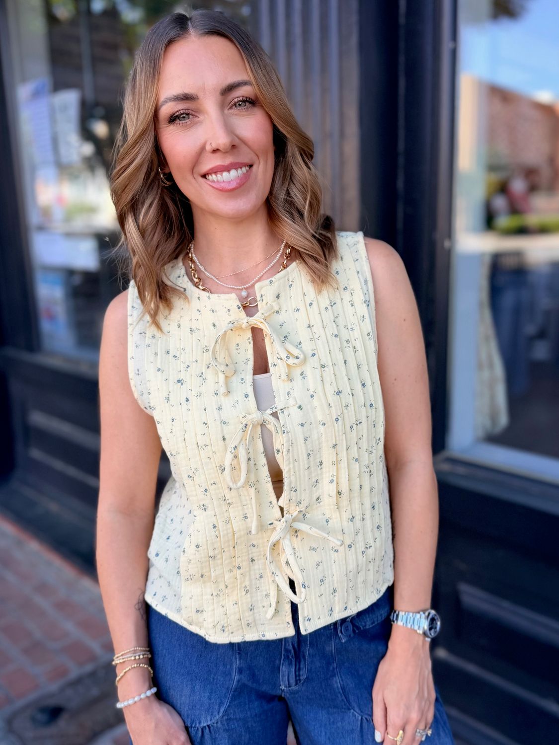 SUN-KISSED TIE FRONT TOP