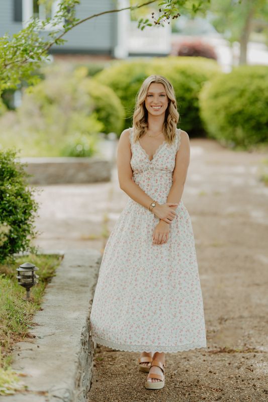 ROSEBUD LACE MIDI DRESS